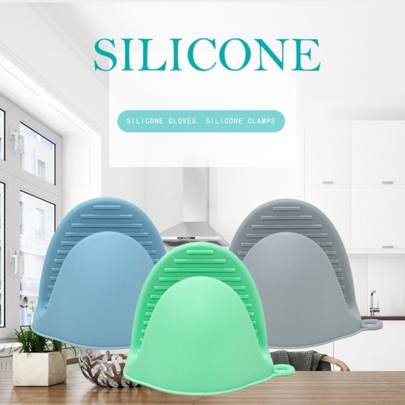 Premium Quality Kitchen Silicone Heat Resistant Gloves Clips Insulation Non Stic - Picture 12 of 16